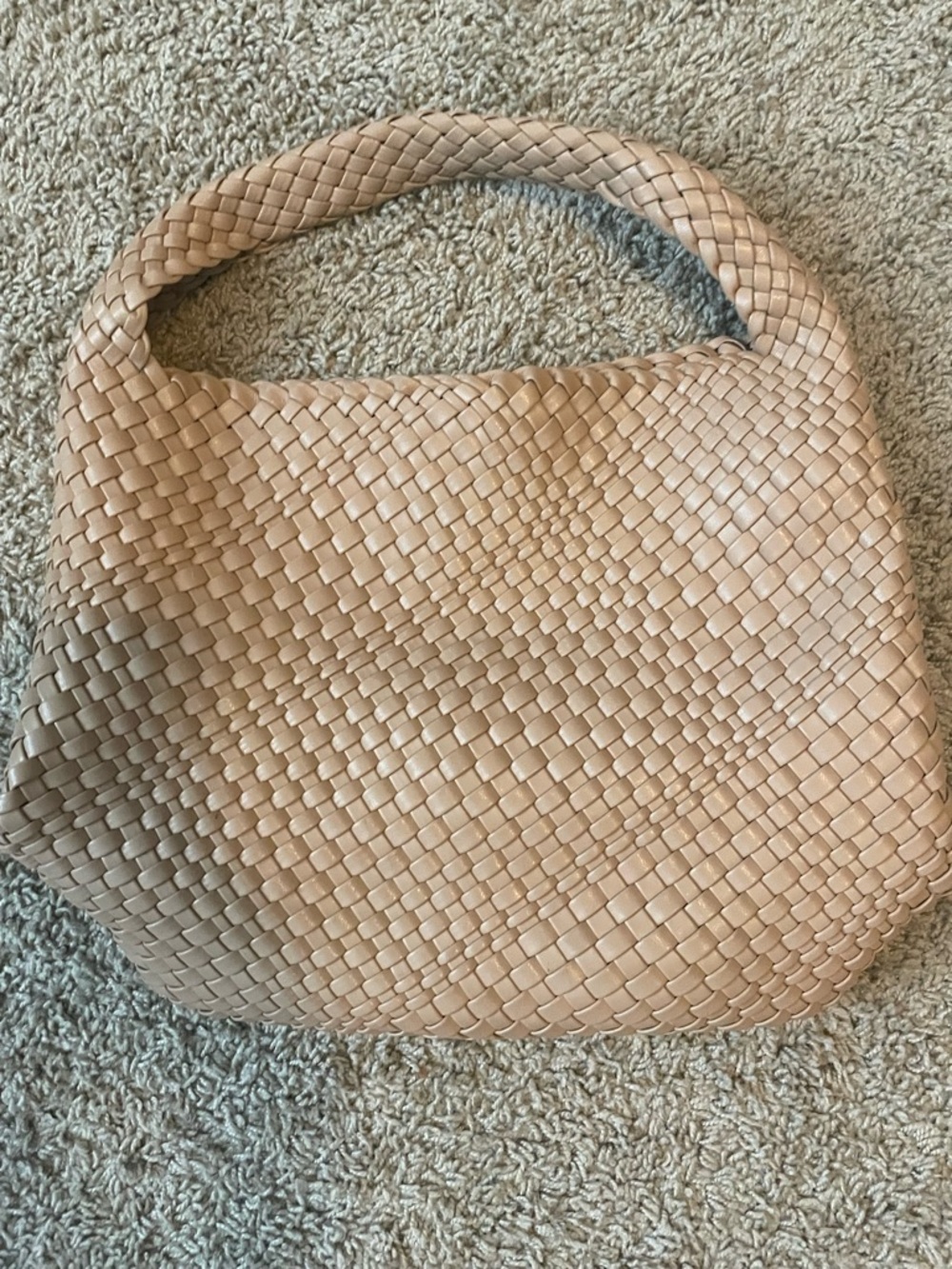 Woven Vegan Leather Handbag in gently used condition